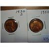 Image 1 : 1930 & 30-S LINCOLN CENTS (UNC)