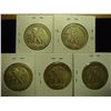 Image 2 : 1942,42,43,43-S & 44 WALKING LIBERTY HALF DOLLARS