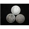 Image 1 : 3 ASSORTED SEATED LIBERTY QUARTERS