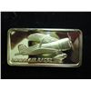 Image 1 : 1 TROY OZ .999 FINE SILVER INGOT GOLD PLATED