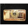 Image 2 : 1 TROY OZ .999 FINE SILVER INGOT GOLD PLATED