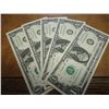 Image 1 : 5 CONSECUTIVE LOW SERIAL NUMBER 2003-A $1 FRN'S