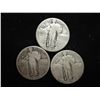 Image 1 : 3 ASSORTED STANDING LIBERTY QUARTERS