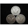 Image 2 : 3 ASSORTED STANDING LIBERTY QUARTERS