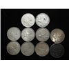 Image 1 : 10 ASSORTED CANADA 1960'S SILVER 25 CENTS
