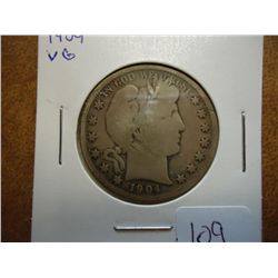 1904 BARBER HALF DOLLAR (VERY GOOD)