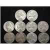 Image 1 : 10 ASSORTED 35% SILVER JEFFERSON WAR NICKELS