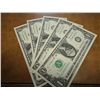 Image 1 : 5 CONSECUTIVE LOW SERIAL # 2003-A $1 FRN'S