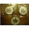 Image 1 : 3-CANADA $5 SILVER MAPLE LEAFS SEE DESCRIPTION