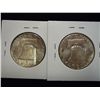 Image 2 : 1954 & 61 FRANKLIN HALF DOLLARS