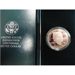 1990 EISENHOWER CENTENNIAL PROOF SILVER DOLLAR