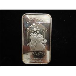 1 TROY OZ .999 FINE SILVER INGOT