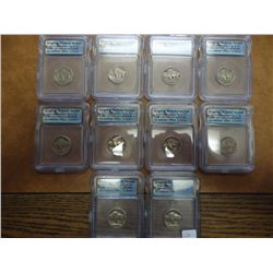 10 ASSORTED ICG BUFFALO NICKEL SLABS