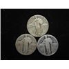 Image 1 : 3 ASSORTED STANDING LIBERTY QUARTERS