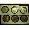 Image 1 : 6-1964 90% SILVER KENNEDY HALF DOLLARS (UNC)