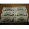 Image 2 : 6-2006 $5 FRN'S CRISP UNC CONSECUTIVE SERIAL #'S