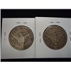 Image 2 : 1906 VG & 09 (VERY GOOD) BARBER HALF DOLLARS