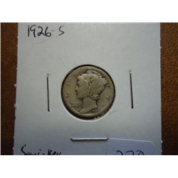 1926-S MERCURY DIME (SEMI-KEY)