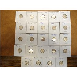 24 ASSORTED SILVER ROOSEVELT DIMES