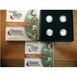 2000 CANADAS BIRDS OF PREY 4 COIN STERLING SET