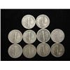 Image 2 : 10 ASSORTED 1930'S MERCURY DIMES