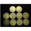 Image 2 : 10 ASSORTED 1950'S CANADA SILVER 25 CENTS
