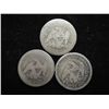 Image 2 : 1853,54 & 57 SEATED LIBERTY QUARTERS