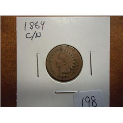 1864 COPPER NICKEL INDIAN HEAD CENT