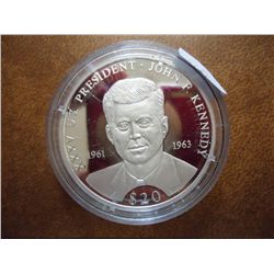 2000 LIBERIA SILVER $20 PROOF