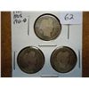 Image 1 : 1907, 08 & 12-D BARBER DIMES