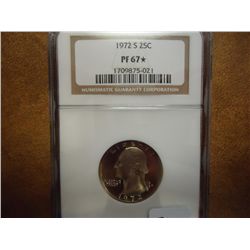 1972-S WASHINGTON QUARTER NGC PF67 STAR