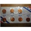 Image 1 : 1982-7 VARIETIES LINCOLN CENT SET (UNC)