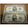 Image 1 : 1953-B & 63 $5 US NOTES RED SEALS