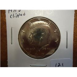 ERROR 1971-D KENNEDY HALF DOLLAR (CLIPPED) (UNC)