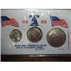 Image 1 : 1776-1976 3 COIN SET UNC (AS SHOWN)