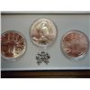 Image 1 : 1984 P/D/S UNC OLYMPIC SILVER DOLLARS 3 COIN SET