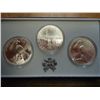 Image 2 : 1984 P/D/S UNC OLYMPIC SILVER DOLLARS 3 COIN SET