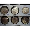 Image 1 : 6 ASSORTED 1964 KENNEDY HALF DOLLARS