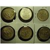 Image 2 : 6 ASSORTED 1964 KENNEDY HALF DOLLARS