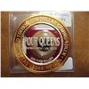 Image 2 : FOUR QUEENS CASINO $10 SILVER TOKEN (UNC)
