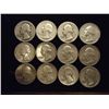 Image 1 : 12 ASSORTED WASHINGTON SILVER QUARTERS