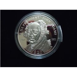 2000 LIBERIA SILVER $20 PROOF