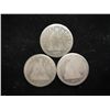 Image 1 : 3 ASSORTED SEATED LIBERTY QUARTERS