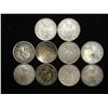 Image 2 : 10 ASSORTED 1960'S CANADA SILVER 25 CENTS