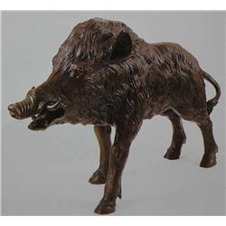 "Wild Boar" Bronze Sculpture - Moigniez