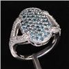 Image 1 : 1.10 Ctw. Blue & White Diamond Ring