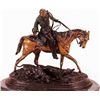 Image 2 : "Mounted Hunter With Two Hounds" Bronze Sculpture - Mene