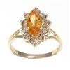 Image 1 : 2.0 Ctw. Citrine & Diamond Ring In 10ky Gold