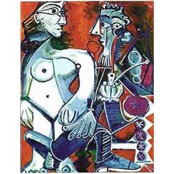 Picasso  Man With Nude Woman 