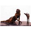 Image 2 : "Lady Feeding Deer" Bronze Sculpture - Chiparus